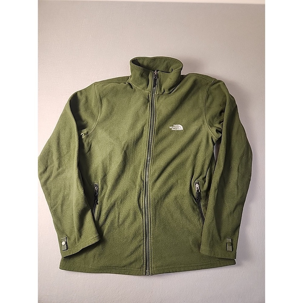 The North Face Mens Pumori Fleece Jacket Sz Medium Forest Green Full Zip Style